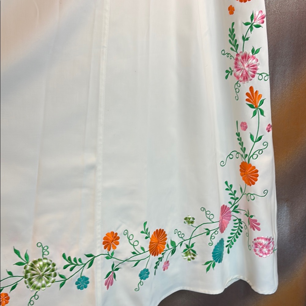 Rarevintage Volup 70âs Plus Size Wrap Skirt With Side Embroidery And Pockets 502